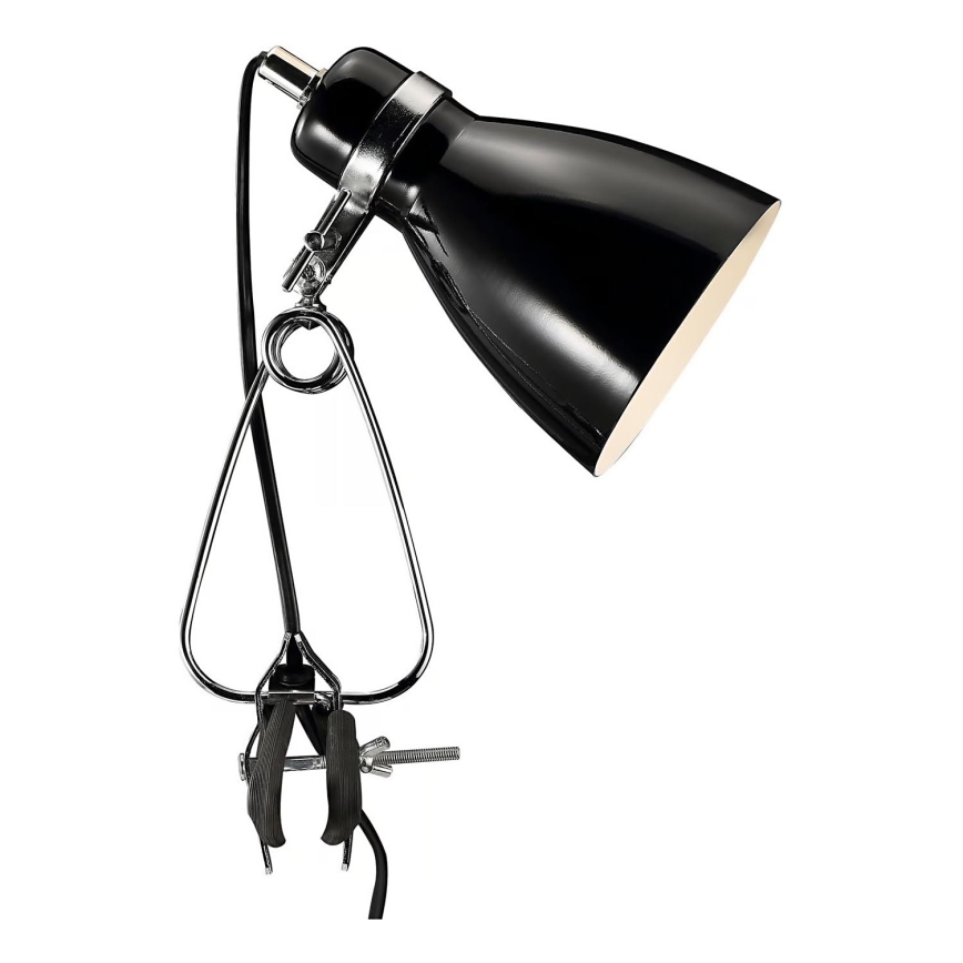 Nordlux - Stona lampa sa štipaljkom CYCLONE 1xE14/15W/230V crno