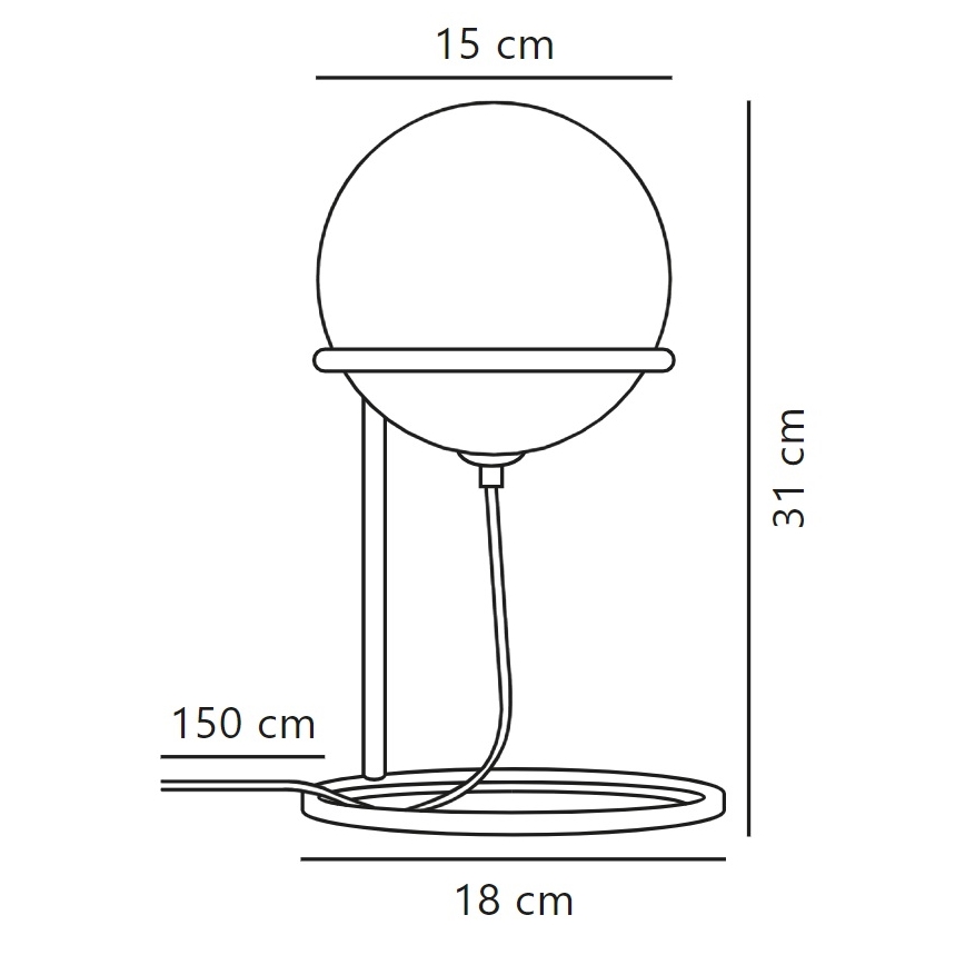 Nordlux - Stona lampa WILSON 1xG9/5W/230V crno