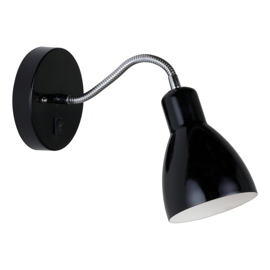 Nordlux - Zidna fleksibilna reflektorska lampa CYCLONE 1xE14/15W/230V crno