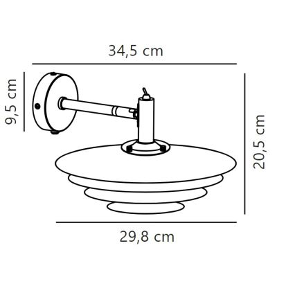 Nordlux - Zidna lampa BRETAGNE 1xG9/25W/230V antracit