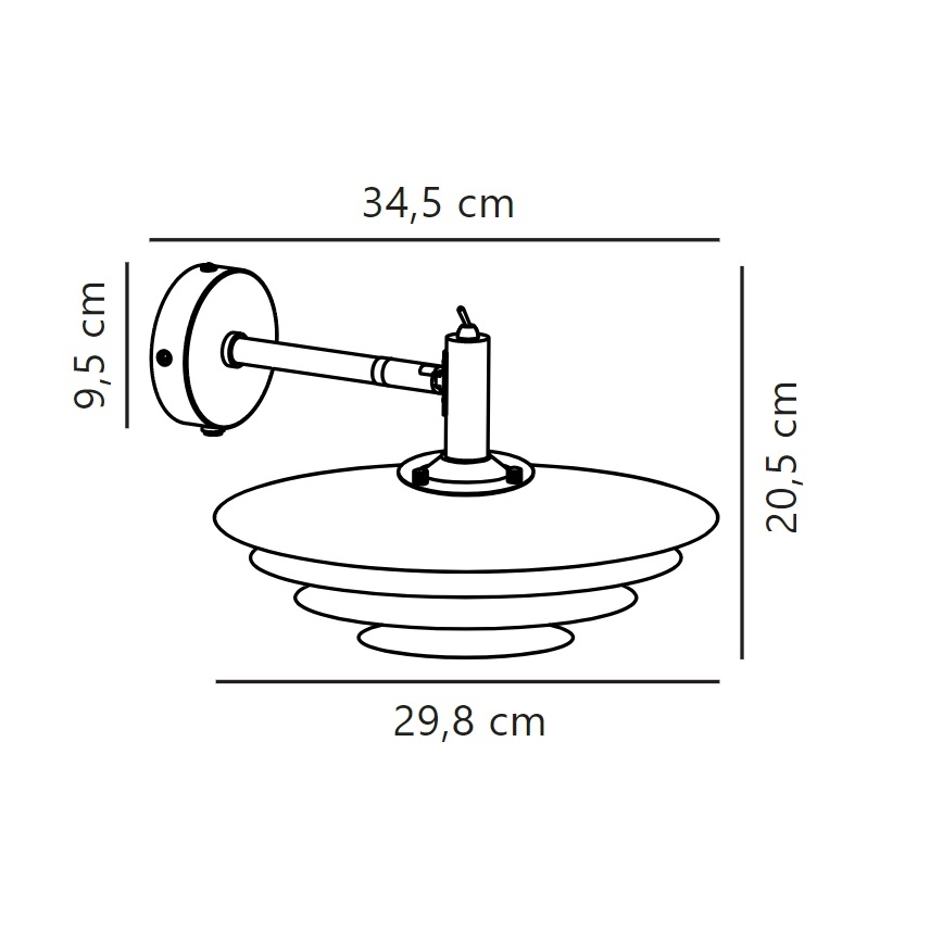 Nordlux - Zidna lampa BRETAGNE 1xG9/25W/230V antracit