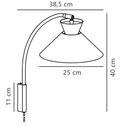 Nordlux - Zidna lampa DIAL 1xE27/40W/230V bela