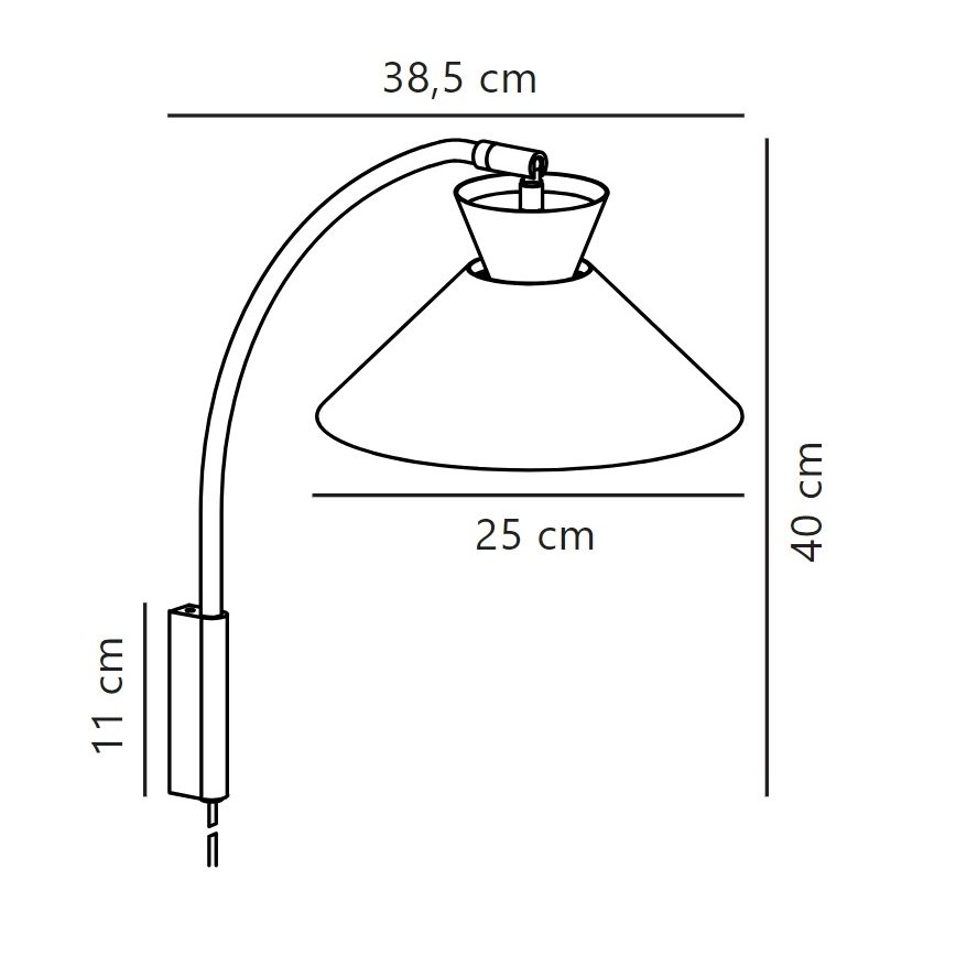 Nordlux - Zidna lampa DIAL 1xE27/40W/230V bela
