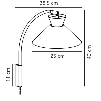 Nordlux - Zidna lampa DIAL 1xE27/40W/230V crno