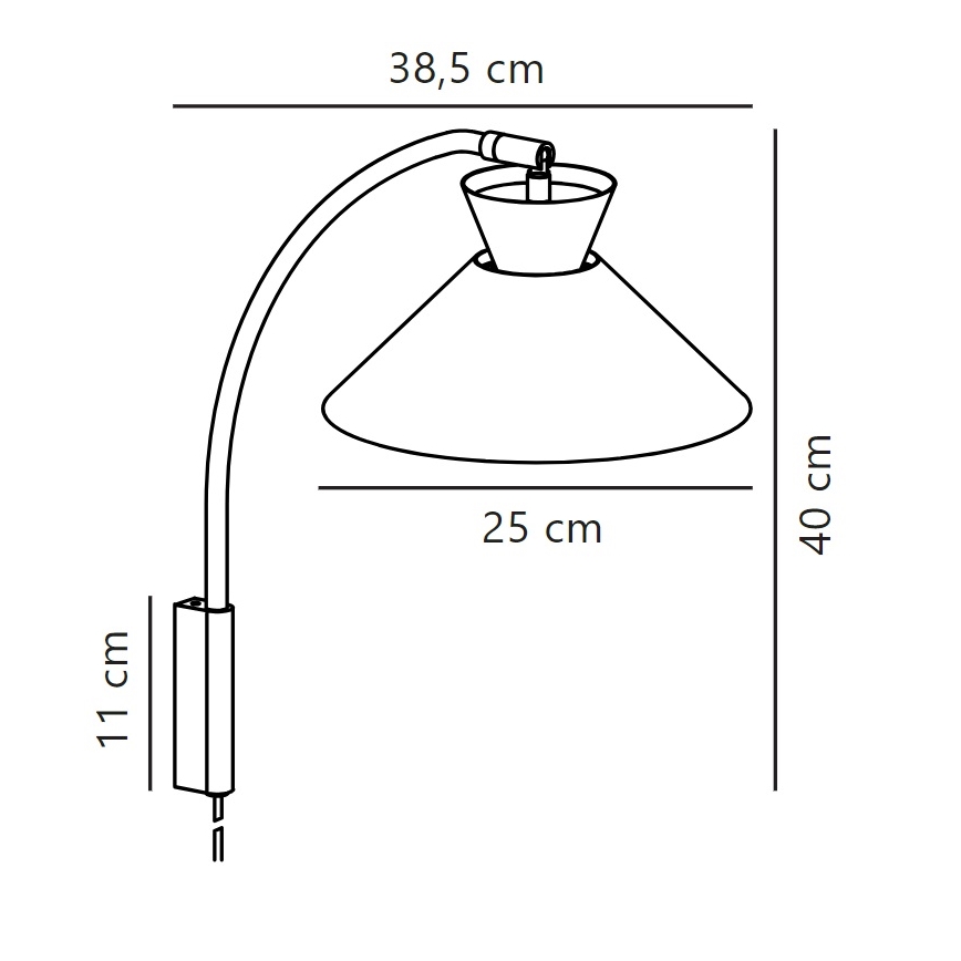 Nordlux - Zidna lampa DIAL 1xE27/40W/230V crno