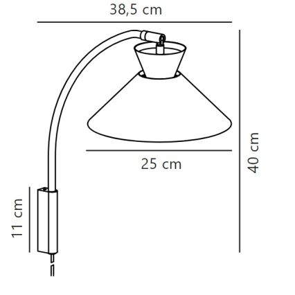 Nordlux - Zidna lampa DIAL 1xE27/40W/230V sivo