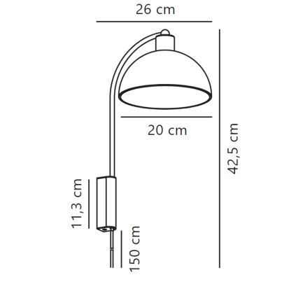 Nordlux - Zidna lampa ELLEN 1xE14/40W/230V bela