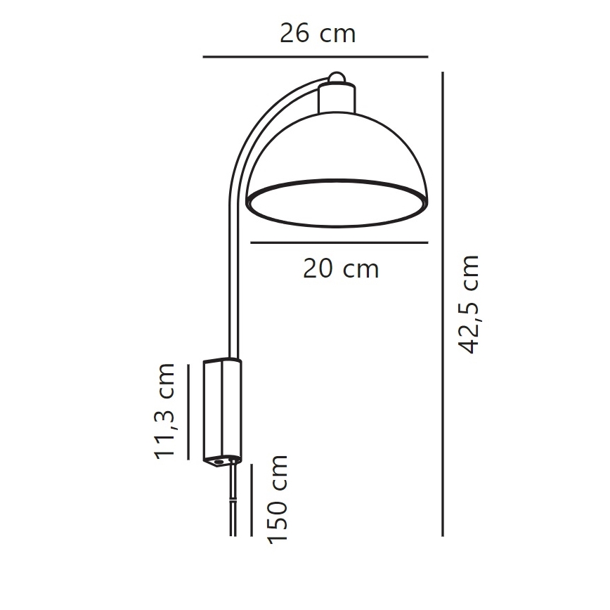 Nordlux - Zidna lampa ELLEN 1xE14/40W/230V bela