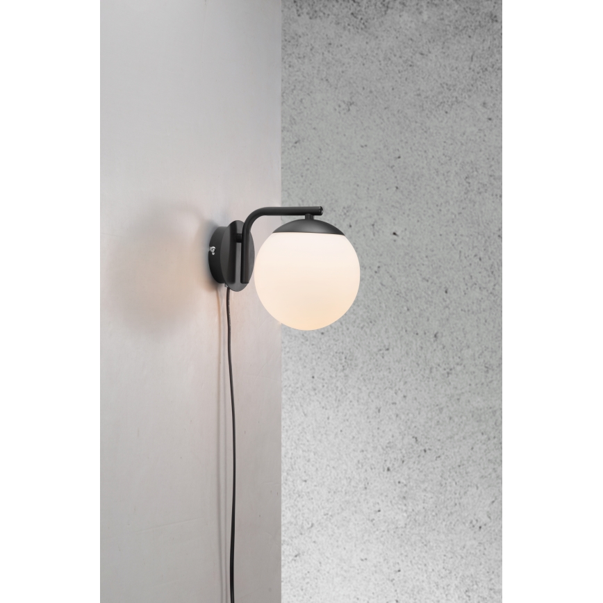 Nordlux - Zidna lampa GRANT 1xE14/40W/230V crno