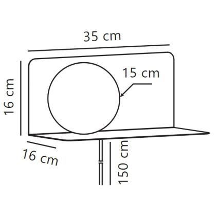 Nordlux - Zidna lampa sa policom LILIBETH 1xE14/25W/230V bela