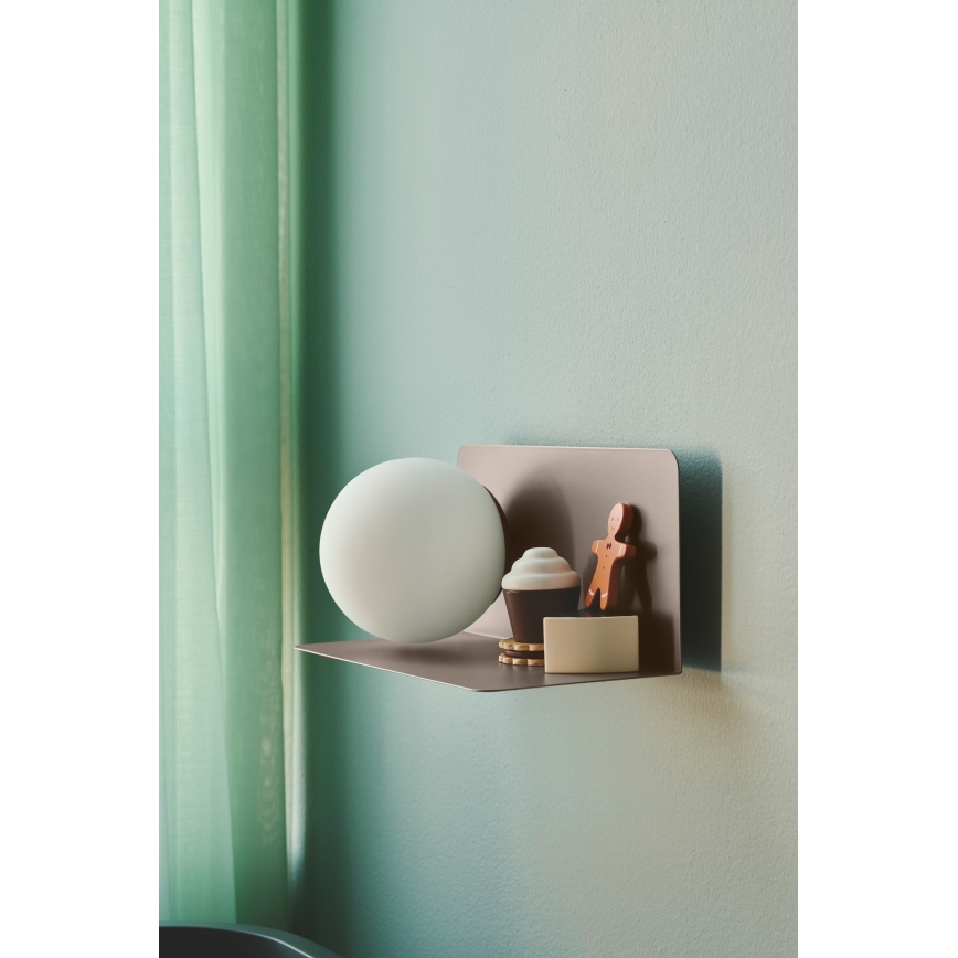 Nordlux - Zidna lampa sa policom LILIBETH 1xE14/25W/230V braon