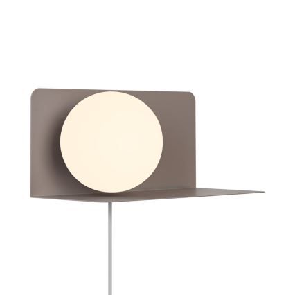 Nordlux - Zidna lampa sa policom LILIBETH 1xE14/25W/230V braon