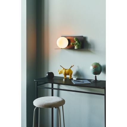 Nordlux - Zidna lampa sa policom LILIBETH 1xE14/25W/230V crno