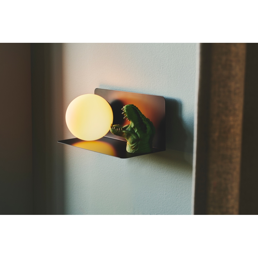 Nordlux - Zidna lampa sa policom LILIBETH 1xE14/25W/230V crno