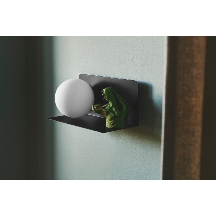 Nordlux - Zidna lampa sa policom LILIBETH 1xE14/25W/230V crno