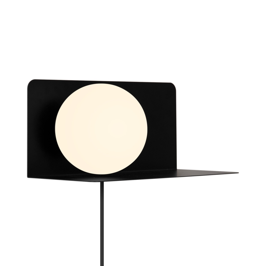 Nordlux - Zidna lampa sa policom LILIBETH 1xE14/25W/230V crno