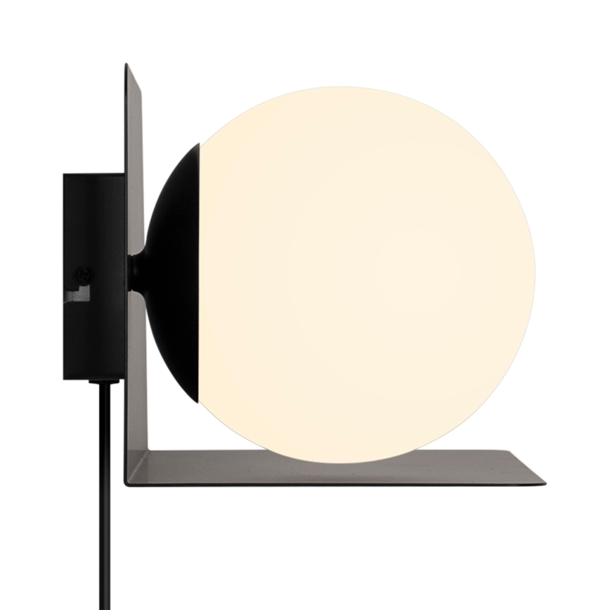 Nordlux - Zidna lampa sa policom LILIBETH 1xE14/25W/230V crno
