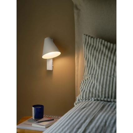 Nordlux - Zidna lampa sa USB WILMER 1xE14/40W/230V bela