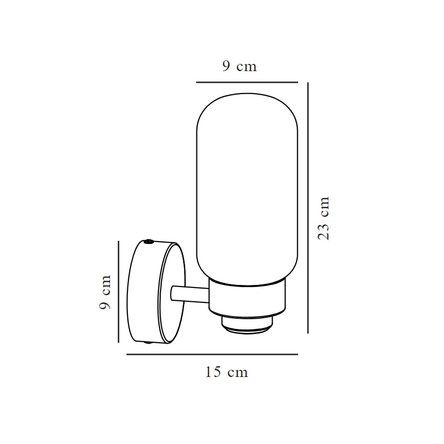 Nordlux - Zidna lampa za kupatilo TUTAN 1xE14/25W/230V IP44 mesing