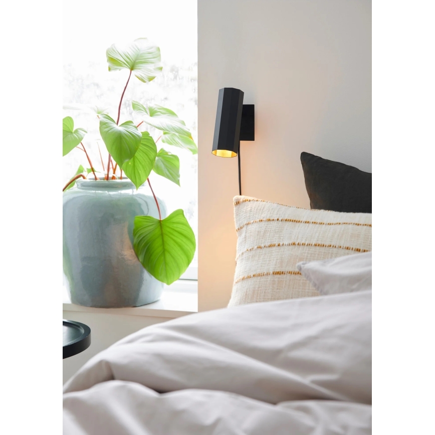 Nordlux - Zidna reflektorska lampa ALANIS 1xGU10/15W/230V crno