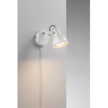 Nordlux - Zidna reflektorska lampa ASLAK 1xGU10/35W/230V bela