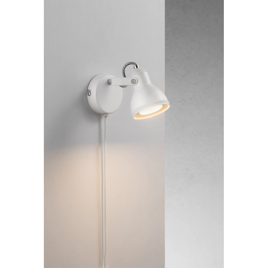 Nordlux - Zidna reflektorska lampa ASLAK 1xGU10/35W/230V bela