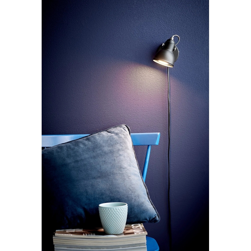 Nordlux - Zidna reflektorska lampa ASLAK 1xGU10/35W/230V crno