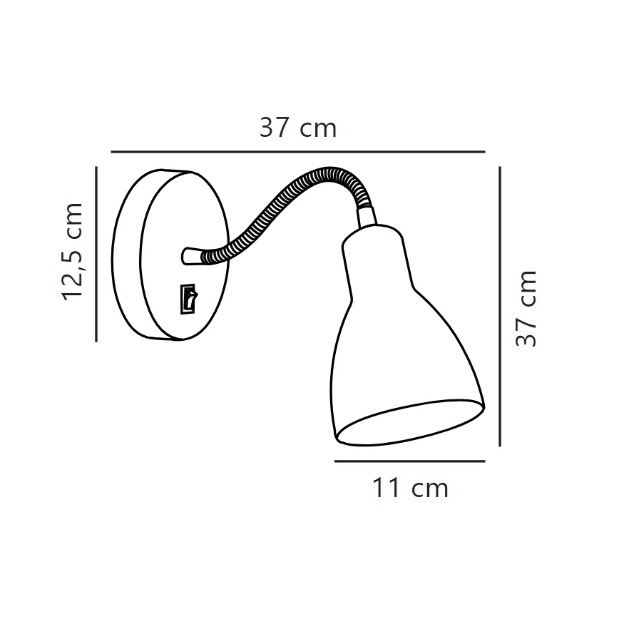 Nordlux - Zidna fleksibilna reflektorska lampa CYCLONE 1xE14/15W/230V bela