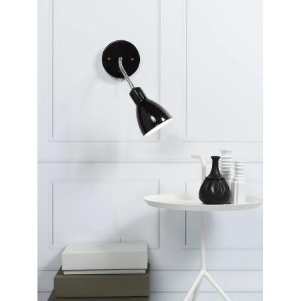 Nordlux - Zidna fleksibilna reflektorska lampa CYCLONE 1xE14/15W/230V crno