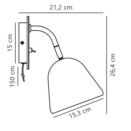 Nordlux - Zidna reflektorska lampa FLEUR 1xE14/15W/230V
