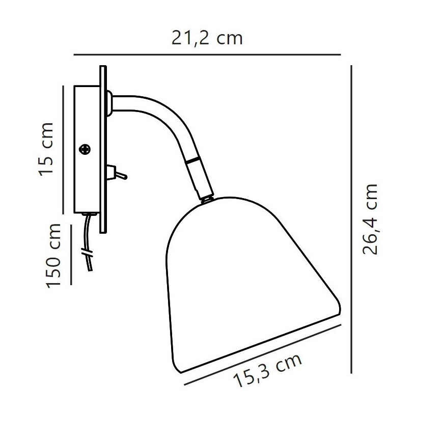 Nordlux - Zidna reflektorska lampa FLEUR 1xE14/15W/230V