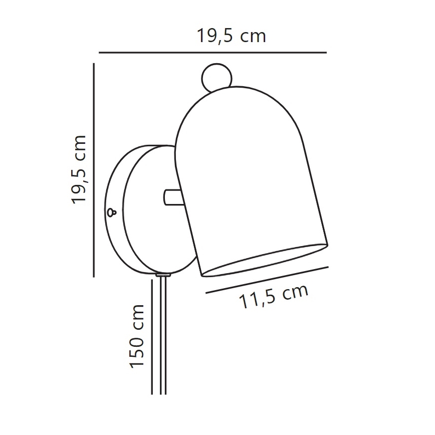 Nordlux - Zidna reflektorska lampa GASTON 1xE27/15W/230V plava