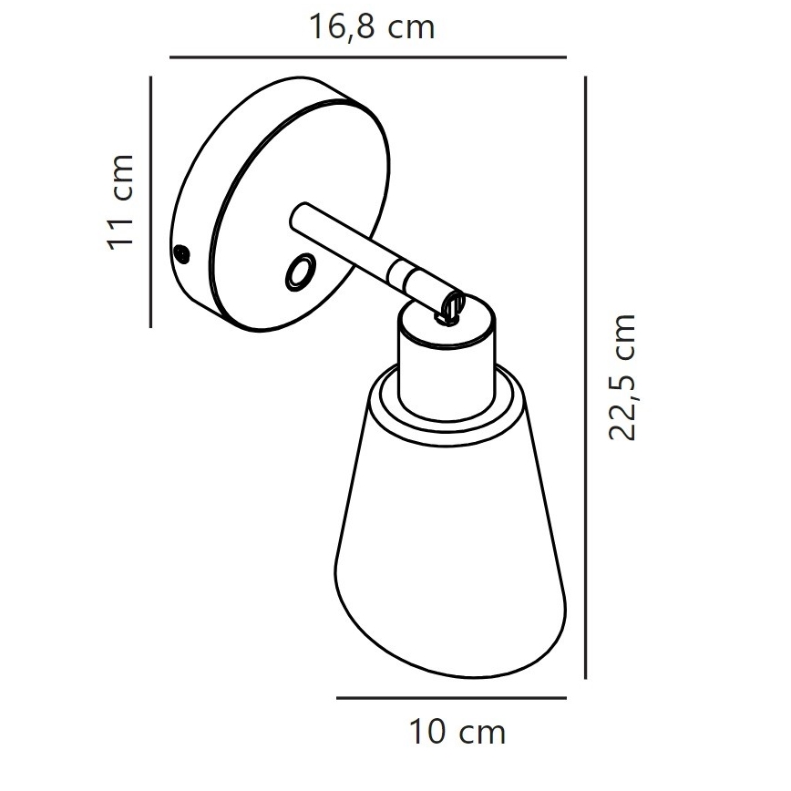 Nordlux - Zidna reflektorska lampa MOLLI 1xE14/25W/230V