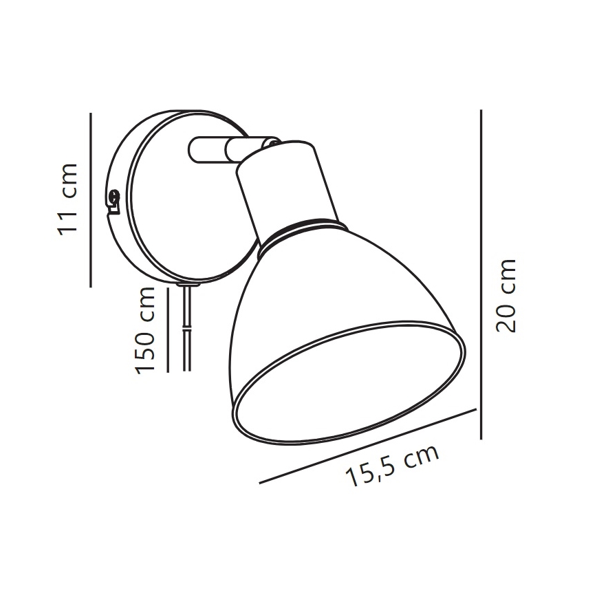 Nordlux - Zidna reflektorska lampa POP 1xE27/18W/230V bež