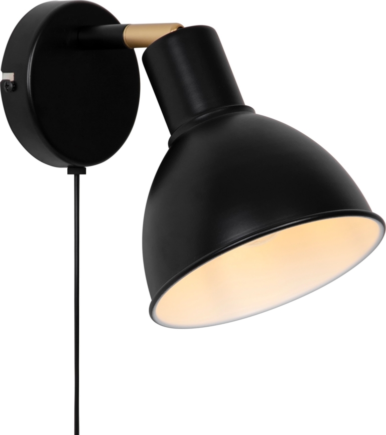Nordlux - Zidna reflektorska lampa POP 1xE27/18W/230V crno/zlatna