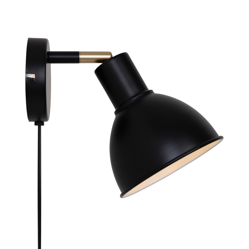 Nordlux - Zidna reflektorska lampa POP 1xE27/18W/230V crno/zlatna