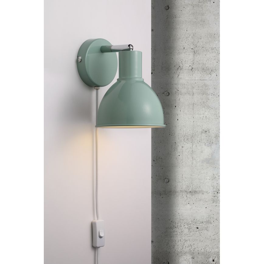 Nordlux - Zidna reflektorska lampa POP 1xE27/18W/230V menta