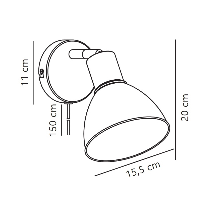 Nordlux - Zidna reflektorska lampa POP 1xE27/18W/230V menta