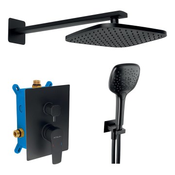 Novaservis - Komplet za tuširanje sa podžbuknom baterijom METALIA ECO, mat crna