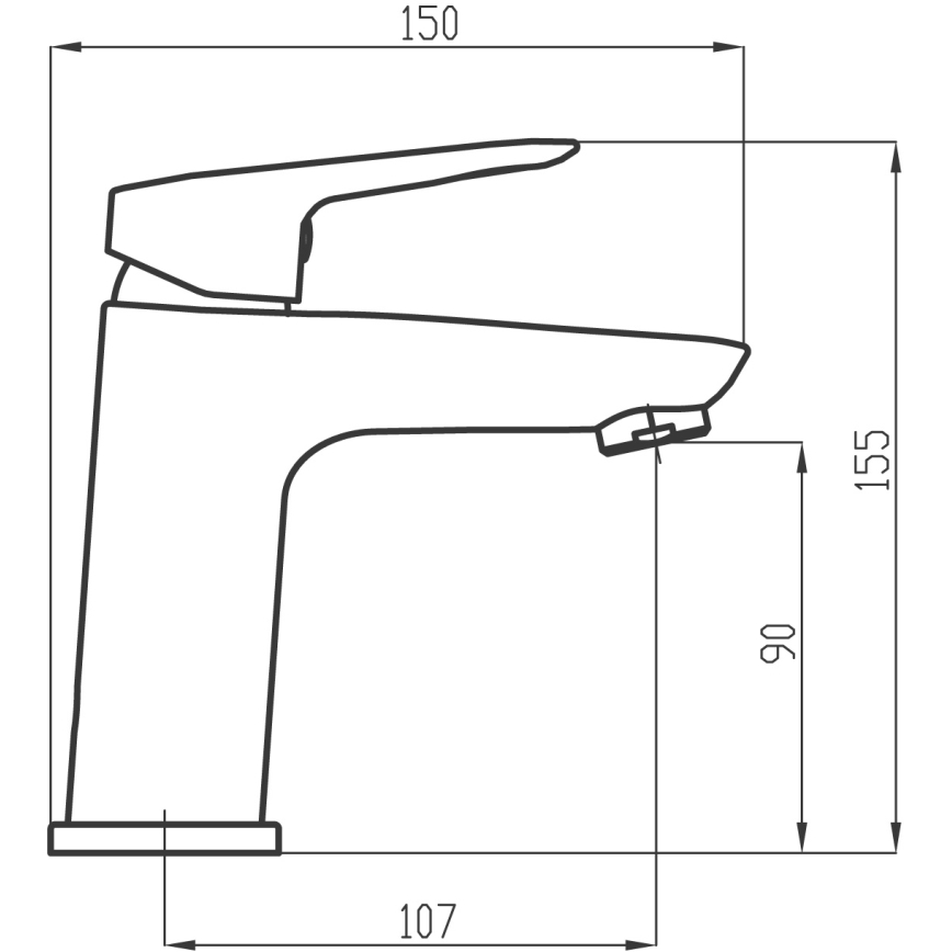 Novaservis - Slavina za lavabo METALIA 15,5 cm sjajni krom