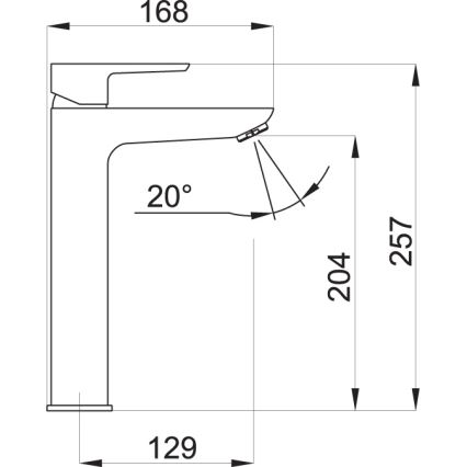 Novaservis - Slavina za lavabo METALIA ECO 25,7 cm matirana crno