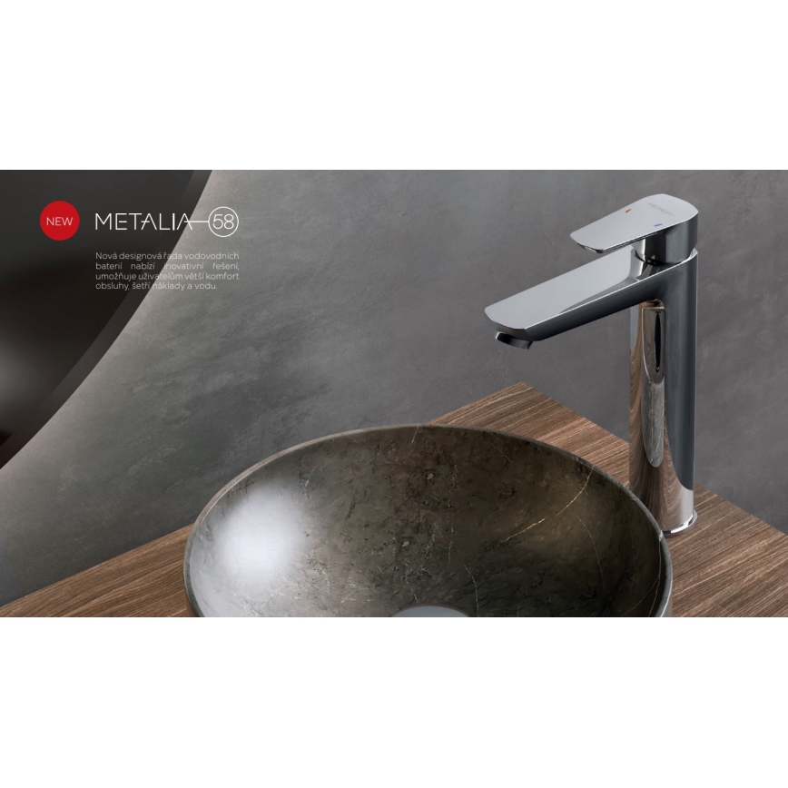 Novaservis - Slavina za lavabo METALIA ECO 25,7 cm sjajni krom