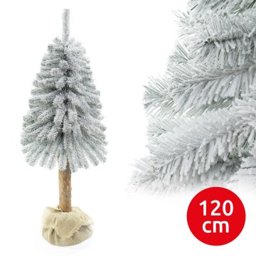 novogodišnja jelka na deblu NATURAL WITH SNOW 120 cm jela