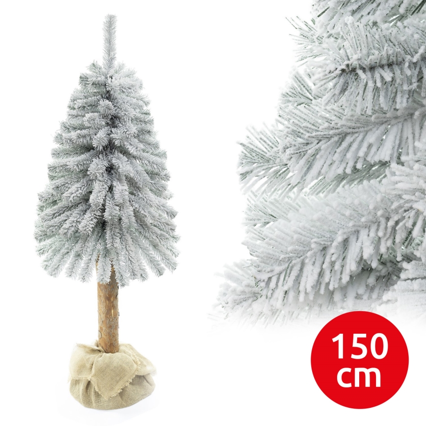 novogodišnja jelka na deblu NATURAL WITH SNOW 150 cm jela