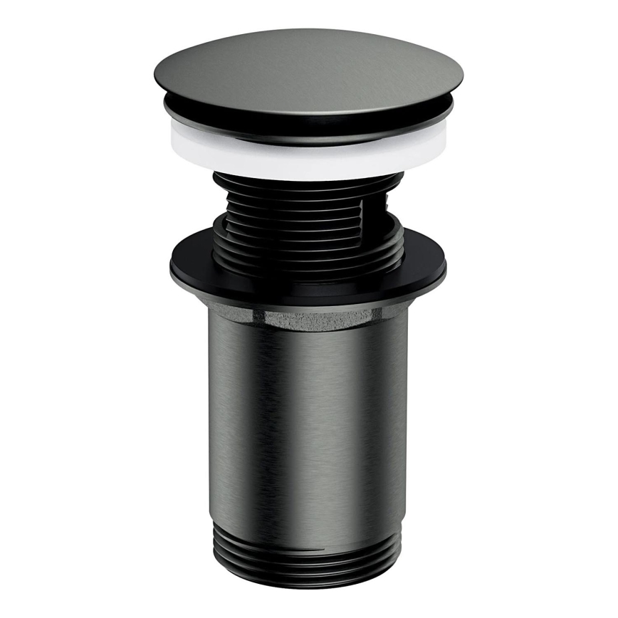 OMNIRES A706GR - Slivnik za umivaonik CLICK-CLACK prečnika 6,6 cm četkani grafit