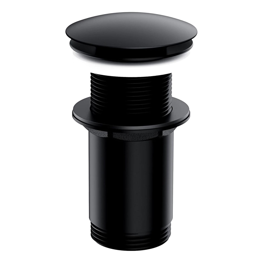 OMNIRES A716BL - Gornji deo sifona za lavabo CLICK-CLACK pr. 6,6 cm polu-matirana crno