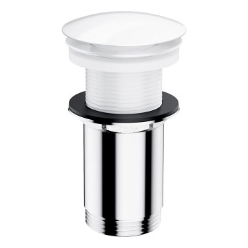 OMNIRES A716BP - Odliv za umivaonik CLICK-CLACK, prečnik 6,6 cm, sjajna bela