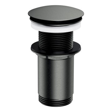 OMNIRES A716GR - CLICK-CLACK automatski čep za umivaonik, prečnik 6,6 cm, brušeni grafit
