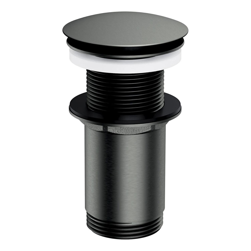 OMNIRES A716GR - Gornji deo sifona za lavabo CLICK-CLACK pr. 6,6 cm brušeno grafitno