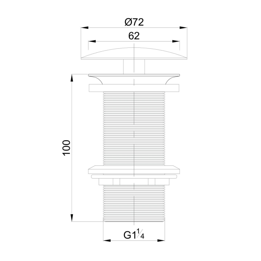 OMNIRES A82CR - Gornji deo sifona za lavabo DRAIN pr. 7,2 cm sjajni krom